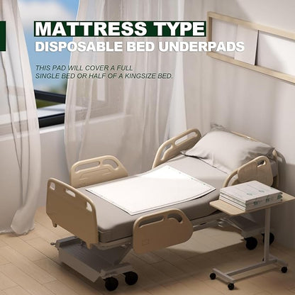 Heavy Duty Underpads 36"X44" Super Sized Chucks Pads 185 Grams Disposable Bed Pads with Strength Cloth Backing Extra Absorption Pads for Incontinence (91X110CM, 20 Count)