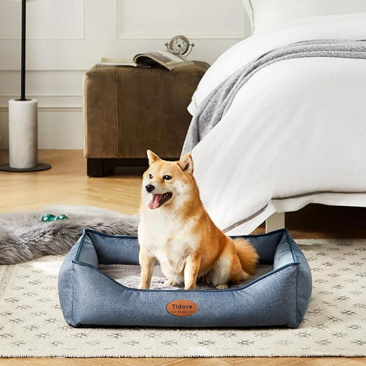 Orthopedic Dog Beds for Medium Large Dogs, Durable Egg Crate Foam Sofa Dog Bed wit Washable Removable Cover,Waterproof Lining and Nonskid Bottom,Pet Bed for Small Dogs