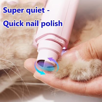 Dog Nail Grinder & Nail Clippers 2-in-1 Upgrade, Professional Electric Rechargeable Pet Nail Trimmer Painless Claw Grooming and Smooth, for Small, Medium, Large Dogs & Cats (Pink, Electric)