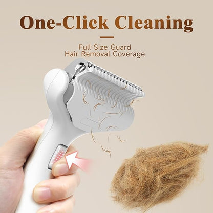 3-in-1 Pet Steam Brush Set for Dogs & Cats, Grooming Comb with Spray, Defur Tool, Water-Assisted Hair Removal, Gentle Cat & Dog Spritz Brush, Multi-Purpose Steam Grooming Kit