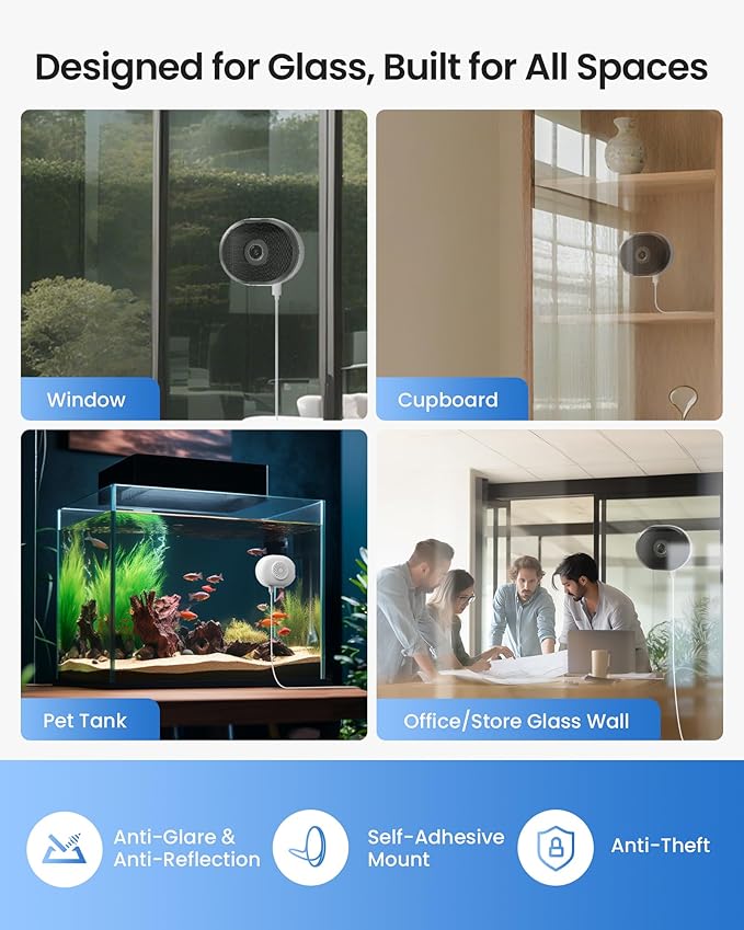 ZOSI 2 x C680 2K Window Security Camera with Full Color Night Vision, 3MP Indoor Plug-in WiFi Camera for Home Security, Human Vehicle Detection, 2.4/5GHz WiFi, 24/7 Recording, Easy Install