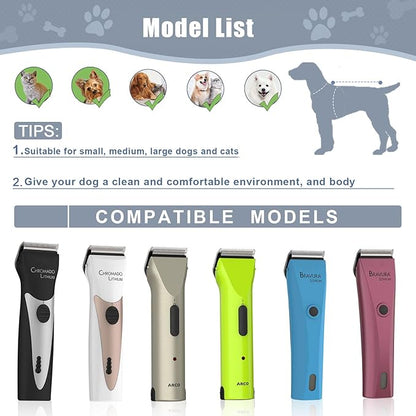 Detachable Pet Dog Grooming Clipper Ceramic Blade,Compatible with Whal Arco, Bravura, Chromado, Creativa, Figura & Motion - Pet, Dog & Horse Clippers,Size 7F Cut Length 1/8"(3mm)
