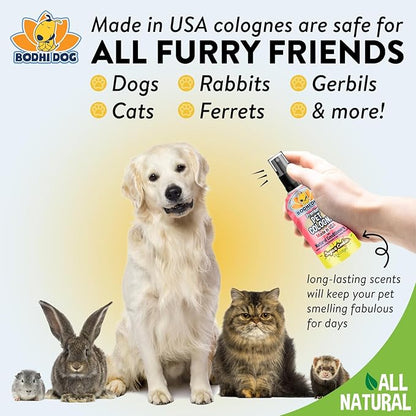 Bodhi Dog Natural Dog Cologne (Sugar Cookie) - Premium Scented Deodorizing Pet Perfume with Conditioner for Dogs & Cats - Keeps Pets Fresh & Clean - Gentle and Safe Formula, Made in USA (4 Fl Oz)