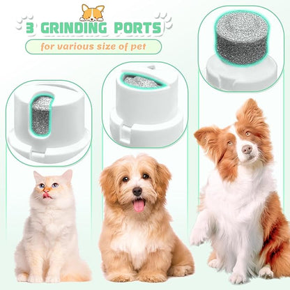 4 in 1 Dog Grooming Kit, Cordless Dog Clippers for Grooming, Low Noise Paw Trimmer Electric, Cat Hair Clippers Kit with Nail Grinder, Rechargeable Pet Hair Shaver for Small & Large Cat Pet