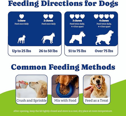 Flea & Tick Prevention for Dogs Chewables, YoYoBay Natural Dog Fleas and Ticks Control Supplement, Dogs Supplement, Natural Shield 5-in-1 Protection, Lamb & Apple Flavor, 180 Soft Chews