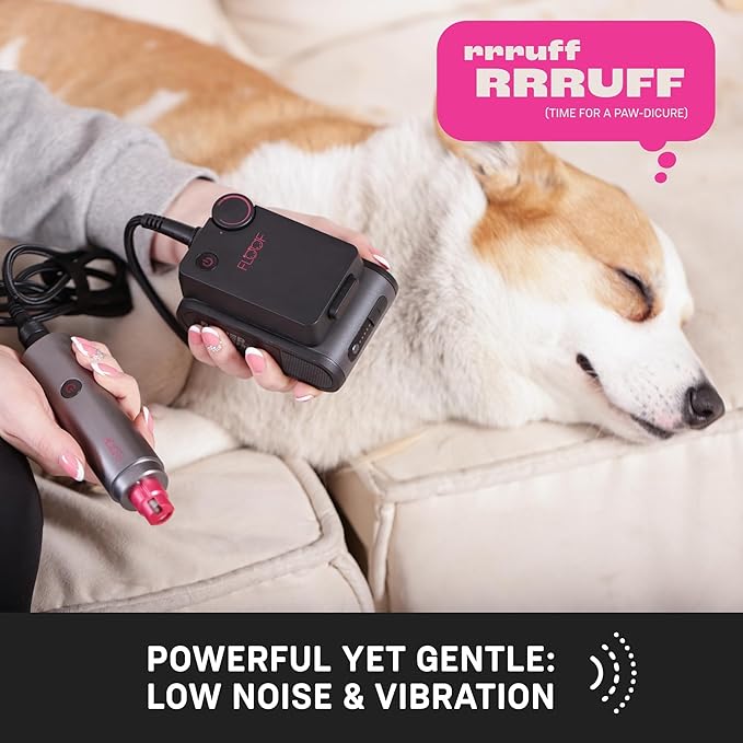 FLOOF Hair Trimmer Grooming Kit, Low Noise Dog Clippers & Nail Grinder, 20V Powershare Freedom, Portable Pet System (Battery & Charger Included)