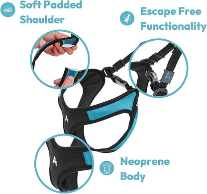Gooby Escape Free Easy Fit Harness - Red, Large - No Pull Step-in Patented Small Dog Harness with Quick Release Buckle - Perfect On The Go No Pull Harness for Small Dogs or Medium Dog Harness