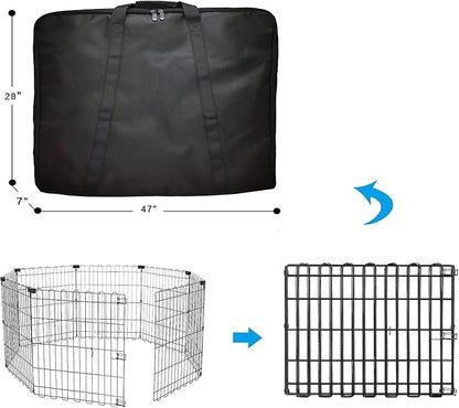 45" Dog Playpen Storage Bag, Suitable for Foldable Exercise Pet Playpens, Dog Fence Travel Bag with Handles for Camping and RV Trip, Waterproof Oxford Fabric