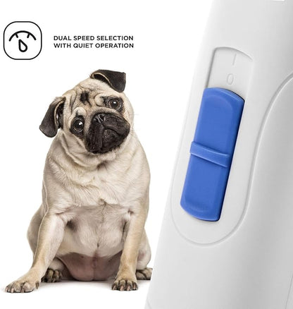 Home Zone Pet Electric Grinder Nail Trimmer, White
