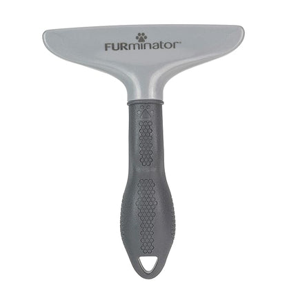FURminator Dog/Cat Grooming Rake, Grooming Tool, Removes Loose Hair and Tangles, Gray