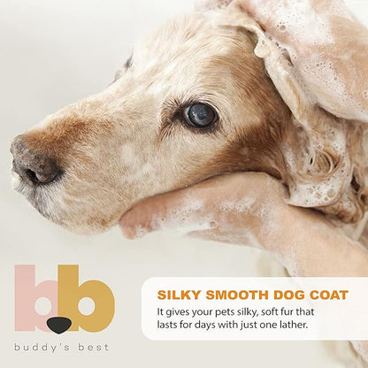 Buddy's Best Dog Shampoo for Smelly Dogs - Dog Shampoo and Conditioner for Dry and Sensitive Skin - Moisturizing Puppy Wash Shampoo, Ripe Melon Scent, 16oz