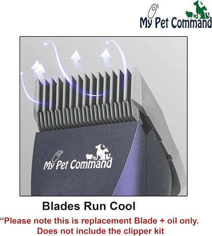 My Pet Command MPC15DS Replacement Upper Cutter Blade & Lube Oil for Cordless Pet Clipper