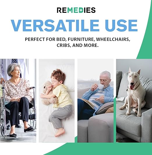 Remedies - Bed Pads Disposable Adults, Seniors, Kids & Puppy Pads - 23" x 36" - Large Disposable Underpads - 50 Count, Incontinence Underpads for Beds & Furniture, Dog Pee Pads, Dogs Chucks Pads