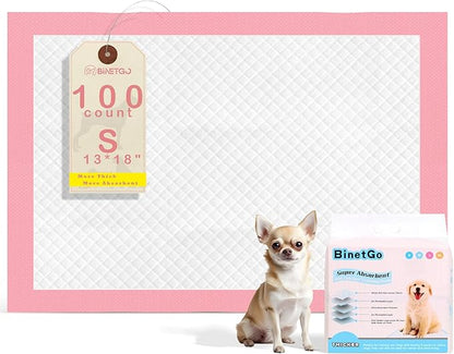 Puppy Pads Disposable Puppy Training Pads 13" x 18" -100 Count Puppy Pads | Premium Puppy Potty Training Pads，Underpads Ultra Absorbent Incontinence Pet Training Pads (S (13" X 18" - 100 Pcs ))