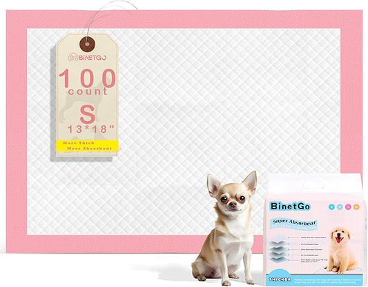 Puppy Pads Disposable Puppy Training Pads 13" x 18" -100 Count Puppy Pads | Premium Puppy Potty Training Pads，Underpads Ultra Absorbent Incontinence Pet Training Pads (S (13" X 18" - 100 Pcs ))