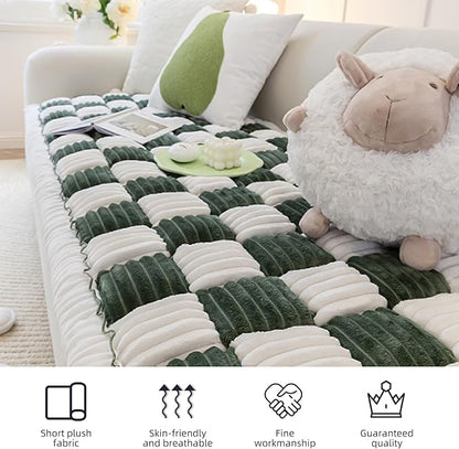 Pet Couch Cover, Couch Cover for Dogs Washable,Durable Pet Couch Covers for Sofa,Pet Friendly Sofa Protector, Large Dog Furniture Shield, Easy Clean Dog Couch Cover(27.6X82.7In,Green)