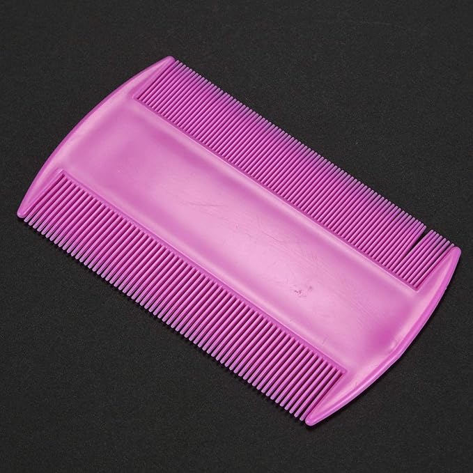 4 Pcs Lice Combs, Double sided Pet Combs, Cat Dog Pet Grooming Fine Tooth Hair Combs Mixed Color