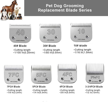 3pcs 5FC Blades for Dog Grooming Blades Compatible with Andis,Oster A5,Wahl km10 Dog Clippers,Size-#5FC, 1/4-Inch Cut Length (6.3mm) (3pcs #5FC (6.3mm))