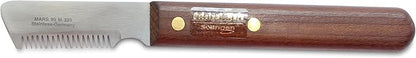 Mars Coat King Professional Dog Stripping Knife Grooming Tool, Coarse Slant Tooth with Tapered Edge, Right-Handed