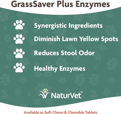 NaturVet GrassSaver 240 Ct & Yard Odor Eliminator Plus Citronella 32oz Spray Bundle | Keep Grass Green, Rid Your Lawn of Yellow Patches Caused by Dog Urine | Eliminate Stool & Urine Odors from Lawn