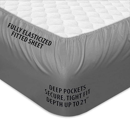 COONP Super Queen Mattress Topper, Extra Thick Pillowtop, Cooling Plush Mattress Pad Cover Bed Topper Protector with 8-21 Inch Deep Pocket (Grey, Super Queen)