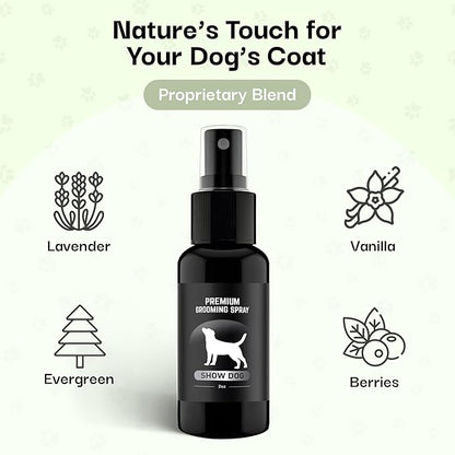 605Products Premium Dog Cologne & Odor Eliminator - Long Lasting Puppy Perfume, Deodorant & Grooming Spray with Essential Oils, (2oz) 3-Pack Combo Set