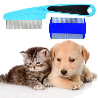 Dog Comb Flea Comb Fine Tooth Tear Stain Grooming Comb for Removing Crust Mucus Stains
