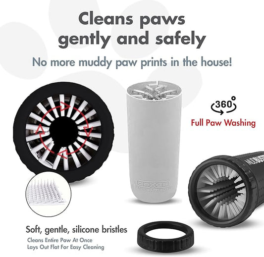 Dexas Medium Dog Paw Cleaner, Matte Black - Premium Quality Pet Supplies and Dog Accessories - Easy to Use and Clean MudBuster for Dogs - Patented Product - BPA Free