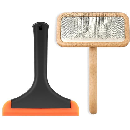 Sheepskin Wool Brush and Pet Hair Removal Carding Fur Restore Carpets Softness and Texture Let Rugs to New Looking