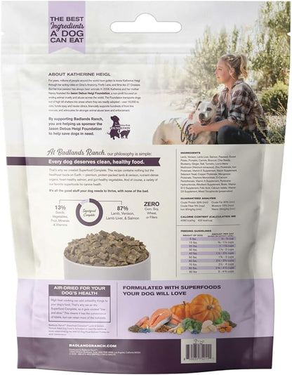 Superfood Complete, Air-Dried Adult Dog Food, High Protein, Zero Fillers, Superfood Nutrition by Katherine Heigl (Premium Lamb & Venison Formula, 11.5 oz.)