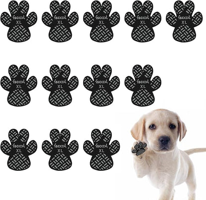 Paw Protection Anti-Slip Handle Prevents Your Dog from Slipping on Hardwood Floors,Perfect for hot Roads,Disposable self Adhesive Dog Shoes Boots Socks Replacement 12pcs (XL, Count, 3)
