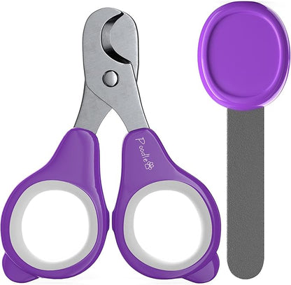POODLIE Pet Nail Clippers - 2 Pc Nail Trimmers for Dogs & Cats - Professional Grooming Clippers - Dog Grooming Kit