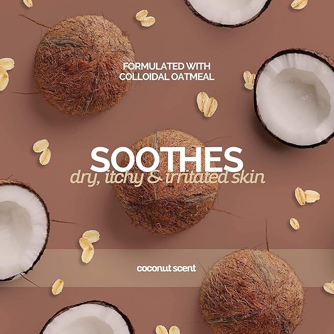 Bark2Basics Oatmeal Dog Conditioner, 16 oz - Natural Colloidal Oatmeal, Moisturizing, Relieves Dry Itchy Skin, Eliminates Static, Coconut Fragrance