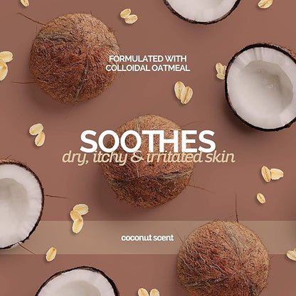 Bark2Basics Oatmeal Dog Conditioner, 16 oz - Natural Colloidal Oatmeal, Moisturizing, Relieves Dry Itchy Skin, Eliminates Static, Coconut Fragrance