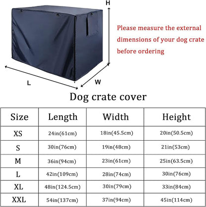 Senmortar Double Door Dog Crate Cover Wire Dog Cage Cover Waterproof Durable Lightweight 420D Polyester for Pet Crates Dark Blue 42 inches