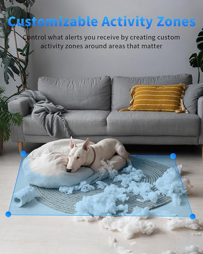 [5G & 2.4G] 2K Indoor Security Cameras for Home Security, AI Voice Change for 2-Way Talk, Motion Detection, Night Vision, 24/7 SD Recording/Cloud Storage, Baby Monitor/Dog/Pet Camera with Phone App