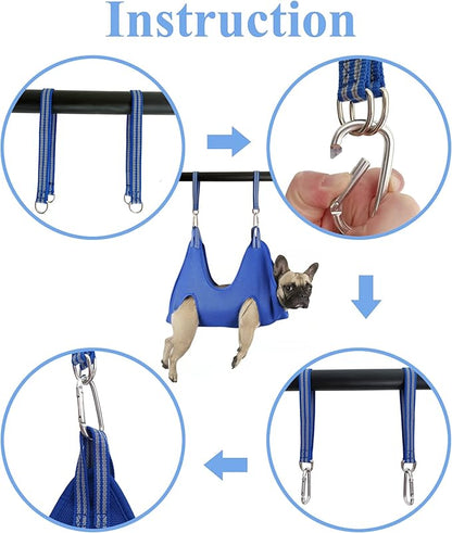 Dog Pet Grooming Hammock,XL Dog Hanging Harness for Nail Clipping, Dog Trimming Cutting Hammock, Dog Sling Holder Helper for Large Dogs, Dog Grooming Restraint Bag