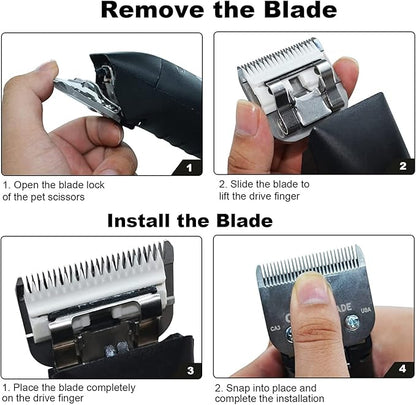 AIJALY 10 Blades Dog Grooming Blades Compatible with Andis/Wahl/Oster Pet Clippers AG AGC Ceramic Sharp Size-10, 1/16-Inch Cut Length (#10 Blade/1PC)