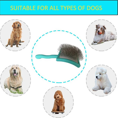 Slicker Brush for Long Haired Dogs - Poodles, Golden Doodles - Large Dog Pet Grooming Wire Brush and Deshedding