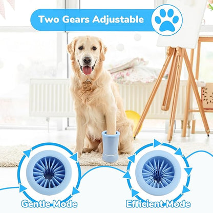 Dog Washer, Rechargeable Automatic Dog Cleaner, Portable Pet Cleaner Pet Grooming Supplies for Big Dogs Cats (Blue)