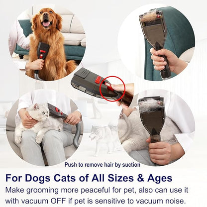 Groom Tool as Dyson Dog Hair Vacuum Attachment for V6 V7 V8 V10 V11 V12 V15 DC07-DC65 UP13-UP30 Ball Animal..., Pet Hair Attachment Grooming Brush Kit Long Extension Hose Adapters