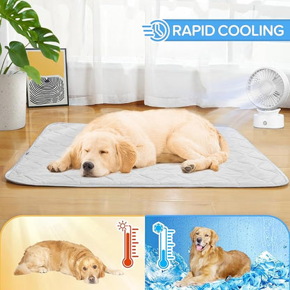 Rywell Cooling Mat 60 * 80IN, Cooling Comforter for Home Use Q-Max>0.5, Cooling&Soft Surfaces for All Seasons,Protect Furniture,Washable Cooling Blanket