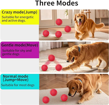 Smart Interactive Dog Toys, Activated Moving, Bouncing, Rotating Ball for Medium/Large Dogs, Motion-Activated Dog Ball to Keep Them Busy, IP54 Waterproof & E-TPU, Fun & Engaging Dog Gift