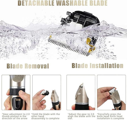 Professional Electric Cordless Shaver Trimmer/Clipper for Dogs, Cats, and Other Animals - Rechargable Battery with Long Life, Low Noise - Toolkit Included