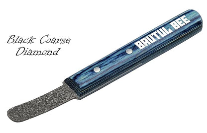 Bee Stripping Metal Stone Diamond Edged for Dogs, Cats & Pets with Wooden Handle (BLUE)