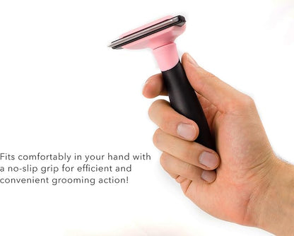 Deshedding Pet Grooming Comb, Pink, Large