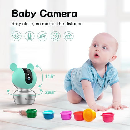 VIMTAG Indoor Camera 4K, Pet Camera with Speaker Pan-Tilt 360°, Cameras for Home Security Pet Baby Dog w/Motion Tracking Night Vision Phone App, 2-Way Audio, 24/7 SD & Cloud Storage,Work with Alexa