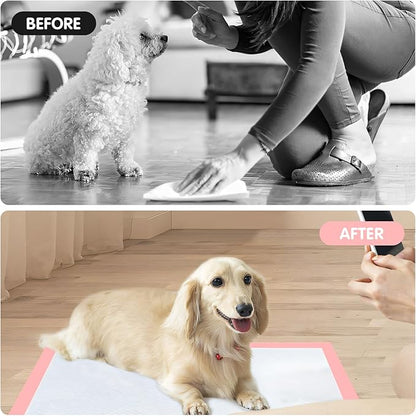 BinetGo Pink Disposable Pee Pads for Dogs, 50 Count 28” x 36” XX-Large Wee Wee Pads for Dogs Urine, Extra Absorbent Unscented Puppy Pads, Pet Training Pads for Dogs, Pink Doggy Pee Pads for Indoors