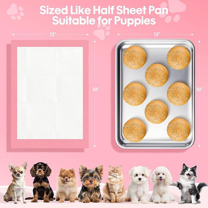 Puppy Pads Disposable Puppy Training Pads 13" x 18" -100 Count Puppy Pads | Premium Puppy Potty Training Pads，Underpads Ultra Absorbent Incontinence Pet Training Pads (S (13" X 18" - 100 Pcs ))