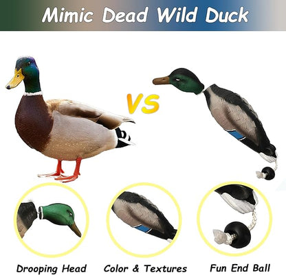 2 Pcs Duck Dummy Bumper Toys for Hunting Retriever Dog Training, Dog Retriever Outdoor Training Toy ，Hunting Duck Recognition Trainers, Foam Pet Interactive Toys